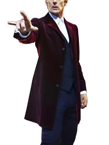 Suiting Style Who 12 Doctor Dr. Capaldi Long Coat Collection – Samt Cosplay für Herren – Zeitreisende-Kostüm für Herren von Suiting Style