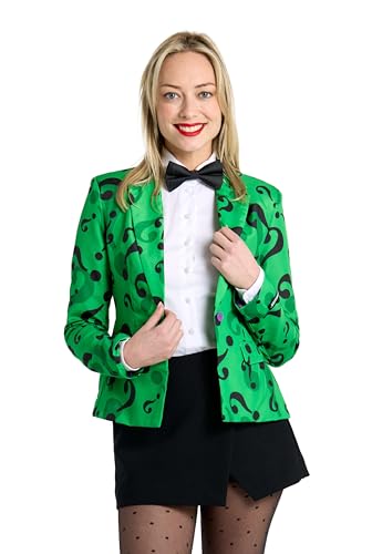 Suitmeister Damen-Blazer - The Riddler DC Comic Characters - Tailliert Party Kostüme - Grün von Suitmeister