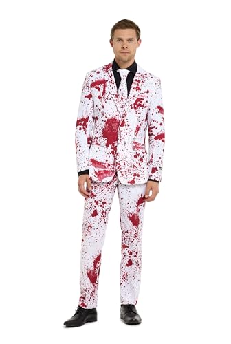 Suitmeister Herren Blutiger Anzug Weißer Anzug - Halloween von Suitmeister