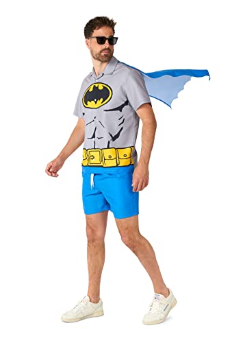 Suitmeister Herren-Set - Batman-Halloween-Kostüm - Hose und Hemd - Schwarz - Größe L von Suitmeister