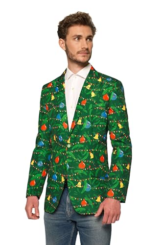 Suitmeister Herren-Weihnachtssakko - festlich leuchtende Weihnachten-Jacke - Tailliert Party Kostüme - Grün von Suitmeister