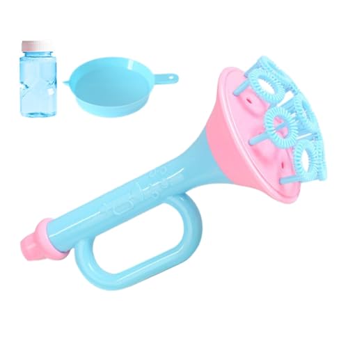 Bubble Blower Set, Trumpet Bubble Wand, Parties Bubble Makers, Round Tray Blower, Summer Bubble Blower, Unique Trumpet-Shaped Design with Large Round Tray for Children Boys Girls von Sulxyi