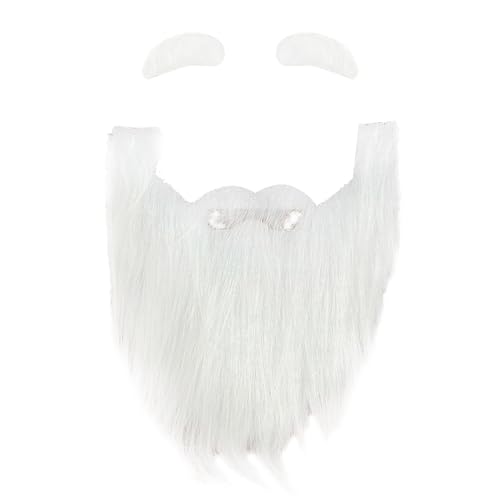 Cosplay Beard, Fake Costume Beard, Mustache Beard, Halloween Funny Beard, Facial Hair Costume, Authentic Look and Feel Self-Adhesive Eyebrows Included for Christmas Costume Party Cosplay von Sulxyi