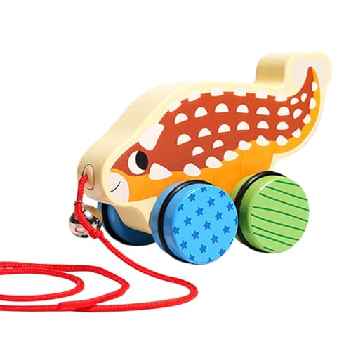 Dino Pull Along, Wooden Dinosaur Toy, Dragging Dino Toy, Walking Dino Toy, String Dinosaur Toy, Interactive Walking Dino Encourages Physical Activity Easy-to-use Pull for Children & Preschoolers von Sulxyi