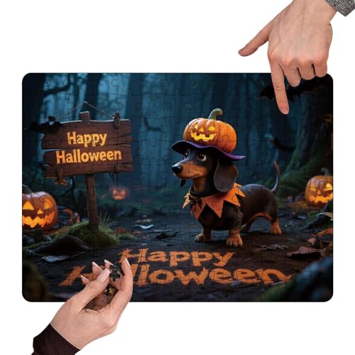 Halloween Puzzles Für Erwachsene - 130 Teile Kinderpuzzles Mit Kürbis Und Tieren Auch Für Familien | Lernspielzeug Anspruchsvoller Spielspaß Als Halloween Dekoration Für Den Familienabend Halloween Puzzles Für Erwachsene - 130 Teile Kinderpuzzles Mit Kürbis Und Tieren Auch Für Familien | Lernspielzeug Anspruchsvoller Spielspaß Als Halloween Dekoration Für Den Familienabend von Sulxyi