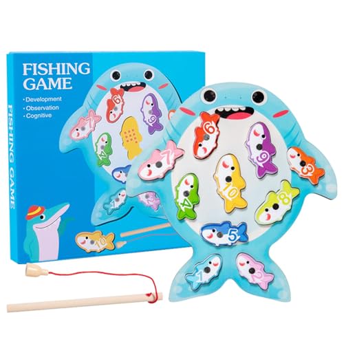 Magnetic Fishing Game, Fish Catching Games, Table Fishing Game, Wooden Fishing Game, Fish Catching, Engaging and Interactive Learning Experience Enhances Fine Motor Skills for 3-5 Years Old Kid von Sulxyi