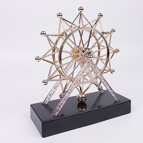 Perpetual Motion Riesenrad, kinetisches Riesenrad, drehbare Balance-Bälle, kompakte Größe, 21,8 x 8,8 x 24 cm, faszinierende kinetische Bewegung, pädagogisch und ansprechend für Heimdekoration von Sulxyi