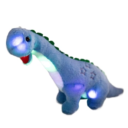 Plush Toy Dinosaur, Dinosaur Stuffed Animal, Light Up Dinosaur, Dinosaur Plush Pillow, Dinosaur Night Light, Soft & Cuddly Light Up Dinosaur Battery-Operated LED Lights for Kids Aged 18 Months+ von Sulxyi