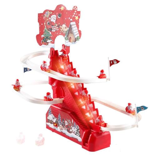 Roller Coaster Toy, Playful Santa Race Game, Go Racer Track Toy, Roller Coaster Playset, Musical Roller Coaster Track, Musical and Interactive Elements Easy Assembly and Setup for Children von Sulxyi