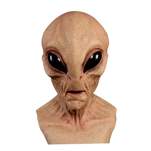 Sulxyi Alien Face, Halloween Alien, Full Head Halloween Alien Headgear, Realistic Alien, Cosplay Alien, Realistic Alien Design Breathable and Comfortable for Halloween Carnival von Sulxyi