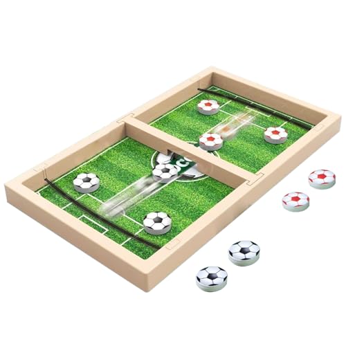 Sulxyi Football Table Game, Air Hockey Table, Slingshot Game, Foosball Table, Fast Sling Puck Game Set, Engaging Indoor Fun Interactive Gameplay and Easy Setup for Kids Adults von Sulxyi