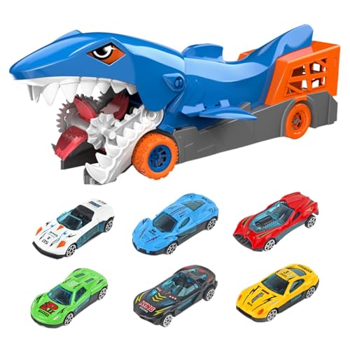 Sulxyi Shark Transporter Car Toys, Auto Transportwagen, Kinderautospielzeug, Hai -Thementransporter -Licht und Musikfunktionalität Bildungsspiel für 3 Jahre alte von Sulxyi