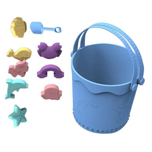 Sulxyi Strandsandspielzeug, Kids Beach Set, Outdoor -Eimer -Kit, lebendige und ansprechende Designs Leicht und tragbar fördern körperliche Aktivität für Mädchen 1 2 3 4 5 Jahre alt von Sulxyi