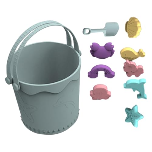 Sulxyi Strandsandspielzeug, Kids Beach Set, Outdoor -Eimer -Kit, lebendige und ansprechende Designs Leicht und tragbar fördern körperliche Aktivität für Mädchen 1 2 3 4 5 Jahre alt von Sulxyi