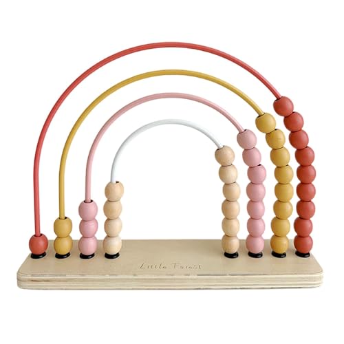 Sulxyi Wooden Frame Abacus, Counting Frame for Kids, Counting Frame, Math Abacus, Wooden Abacus, Four Rows for Versatile Learning Educational Tool for Early Learning for Kids Math von Sulxyi