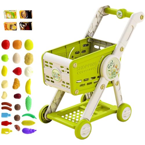 Toy Shopping Cart,Spielzeug-Einkaufswagen Spielset mit Zubehör für Lebensmittelgeschäft - Rollenspiel Sortieren Lernen Zubehör ab 1 Jahr Puppenhaus Mädchen Schule Toy Shopping Cart,Spielzeug-Einkaufswagen Spielset mit Zubehör für Lebensmittelgeschäft - Rollenspiel Sortieren Lernen Zubehör ab 1 Jahr Puppenhaus Mädchen Schule von Sulxyi