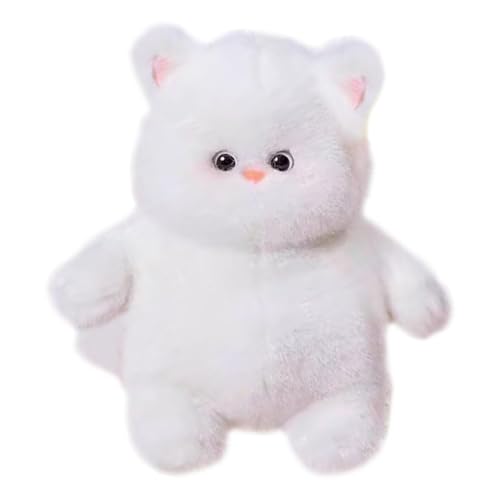 White Cat Toy, Stuffed Cat Toy, Plush Animal Toy, Baby Doll Cat, Realistic Cat Plush, Cute and Realistic White Kitten Look Huggable Design for Kids Boys Girls Children's Birthday von Sulxyi