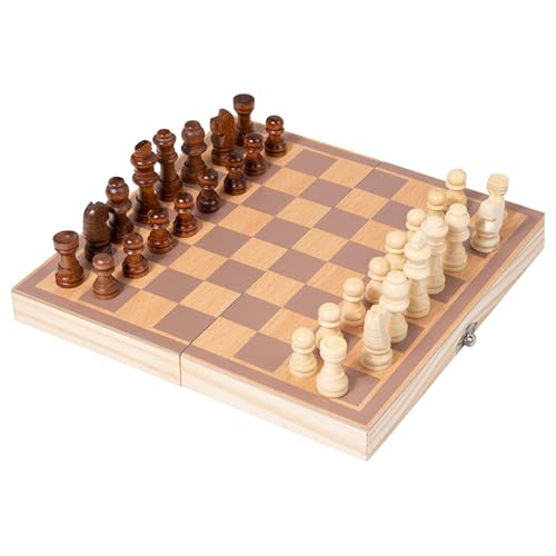 Wooden Magnetic Chess Board, Chess Set, Magnetic Chess Set, Folding Chess Board, Travel Chess Toys, Compact and Portable Magnetic Pieces for Stable Play for Kids, Adults, Boys, Girls von Sulxyi