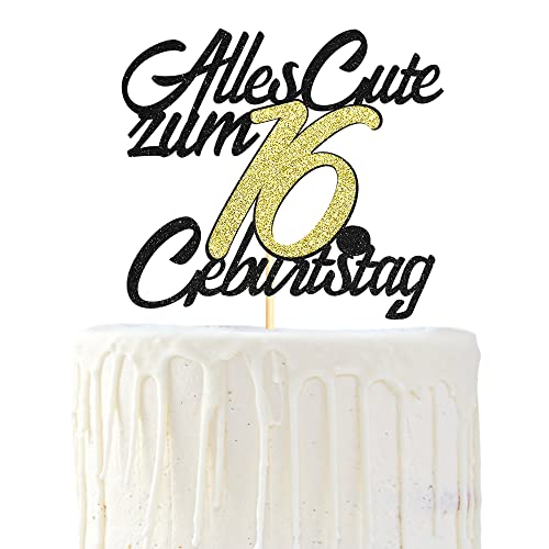 Sumerk 1 Stück 16.Geburtstag Tortendeko Happy 16th Birthday Cake Topper 16.Alles Gute Geburtstag Cake Topper 16 Jahre Torte Kuchen Deko für 16 Geburstagstorte Deko Jungen Mädchen Mann Frau Sumerk 1 Stück 16.Geburtstag Tortendeko Happy 16th Birthday Cake Topper 16.Alles Gute Geburtstag Cake Topper 16 Jahre Torte Kuchen Deko für 16 Geburstagstorte Deko Jungen Mädchen Mann Frau von Sumerk