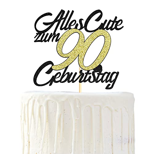 Sumerk 1 Stück 90.Geburtstag Tortendeko Happy 90th Birthday Cake Topper 90.Alles Gute Geburtstag Cake Topper 90 Jahre Torte Kuchen Deko für 90 Geburstagstorte Deko Jungen Mädchen Mann Frau Sumerk 1 Stück 90.Geburtstag Tortendeko Happy 90th Birthday Cake Topper 90.Alles Gute Geburtstag Cake Topper 90 Jahre Torte Kuchen Deko für 90 Geburstagstorte Deko Jungen Mädchen Mann Frau von Sumerk
