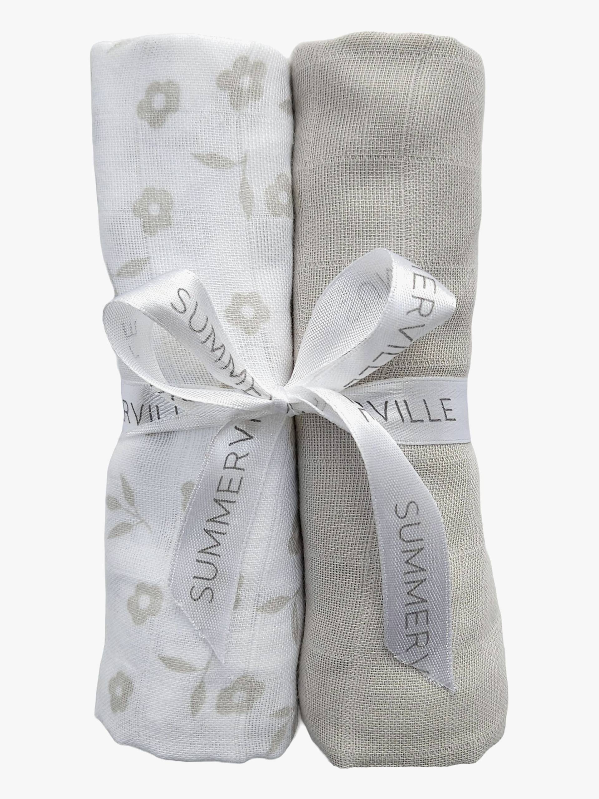 Summerville Organic Musselintuch 2er-Pack Öko, Petal/Silver Grey Summerville Organic Musselintuch 2er-Pack Öko, Petal/Silver Grey von Summerville