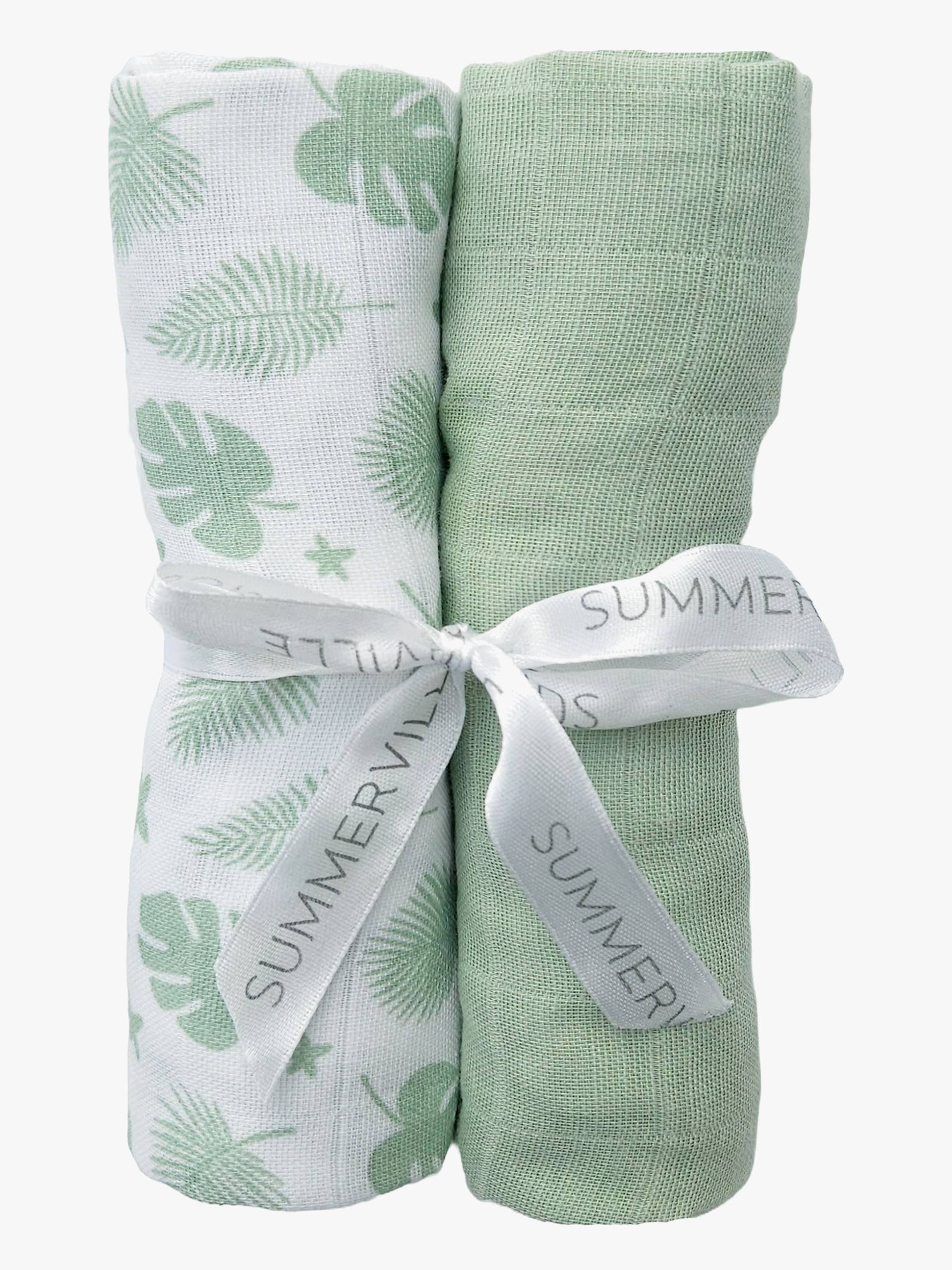 Summerville Organic Musselintuch 2er-Pack Öko, Tropical/Green Summerville Organic Musselintuch 2er-Pack Öko, Tropical/Green von Summerville