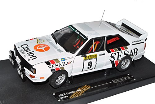 Sun Star A-U-D-I Quattro A2 SESAB Nr 9 1000 Seen Rally 1983 Eklund Spjuth 1/18 Modell Auto von Sun Star