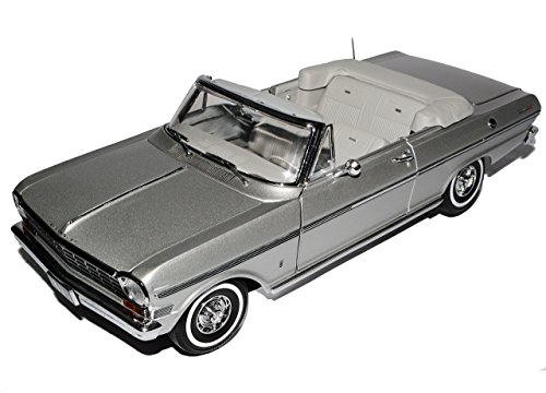 Sun Star Chevrolet Nova Cabrio Offen Silber 1963 1/18 Modell Auto von Sun Star