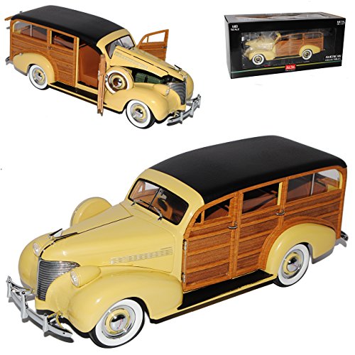 Sun Star Chevrolet Woody Station Wagon Cream Beige 1939 1/18 Modell Auto Sun Star Chevrolet Woody Station Wagon Cream Beige 1939 1/18 Modell Auto von Sun Star