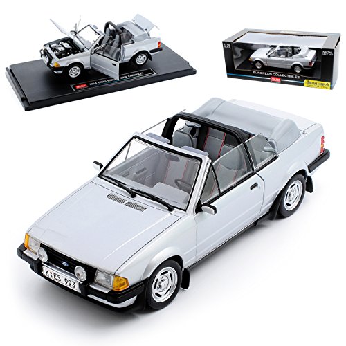 Sun Star Ford Escort 3. Generation XR3i Cabrio Silber 1980-1985 1/18 Modell Auto von Sun Star