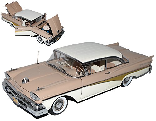 Sun Star Ford Fairlane 500 Hard Top Coupe Beige Braun 1954-1961 1/18 Modell Auto von Sun Star