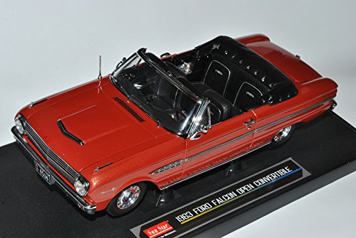 Sun Star Ford Falcon Cabrio Rot Chestnut Poly 1963 1/18 Modell Auto mit individiuellem Wunschkennzeichen von Sun Star