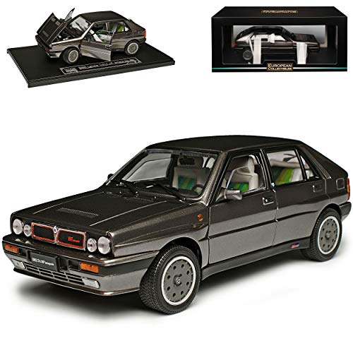 Sun Star Lancia Delta I HF Integrale Typ 831 8V Dunkel Grau Fast Schwarz 1. Generation 1979-1994 1/18 Modell Auto mit individiuellem Wunschkennzeichen von Sun Star