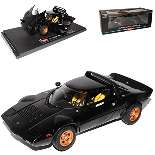 Sun Star Lancia Stratos Stradale Schwarz 1/18 Modell Auto von Sun Star