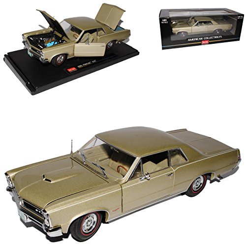 Sun Star Pontiac GTO 1965 Coupe Capri Gold Beige 1/18 Modell Auto mit individiuellem Wunschkennzeichen von Sun Star