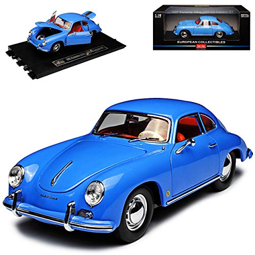 Sun Star Porsche 356A 1500 GS Carrera GT Coupe Hell Blau 1955-1959 1/18 Modell Auto von Sun Star