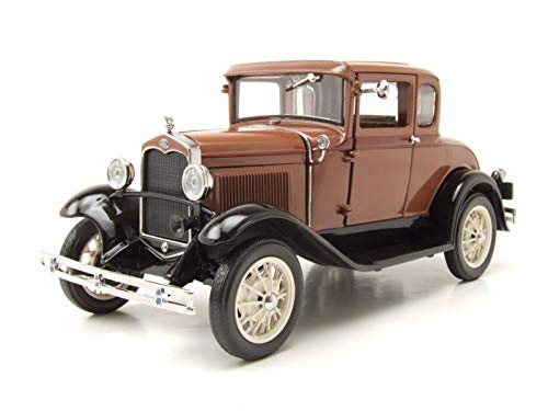 Sun Star kompatibel mit Ford Model A Coupe 1931 braun schwarz Modellauto 1:18 von Sun Star