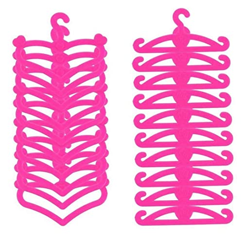 Dolls Clothes Hangers Plastic Mini Dolls Clothes Hangers Girls Clothes Toy Accessories 20PCS Doll Hangers Set Plastic Hangers for Dolls Doll Clothes Accessories Hanger Mini Dolls Clothes Hangers von SunaOmni