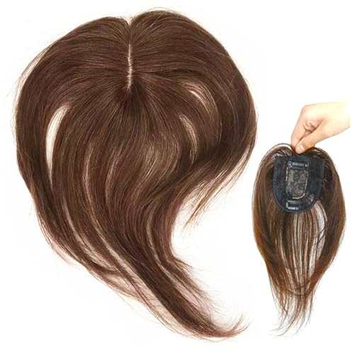 Haar-Topper, Echthaar-Topper für Frauen mit dünner werdendem Haar, mittlerer Seitenteil, Clip-in-Top-Haarteile für Frauen, echte Echthaarverlängerungen, 25,4–27,9 cm, Topper, Haarteile, Haarteile, Per von SunaOmni