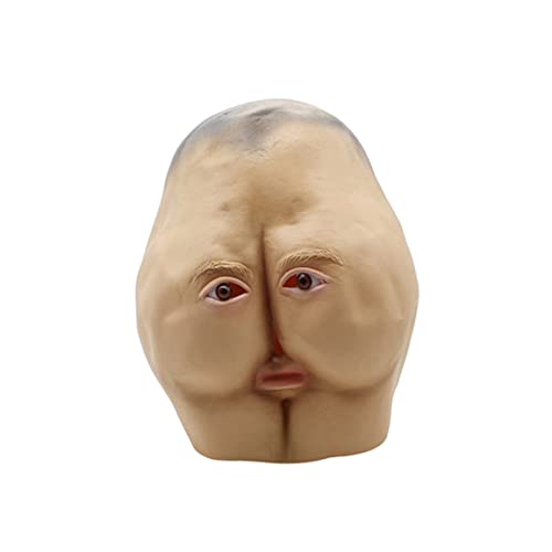 Halloween Mask Adult Funny Full Face Mask Ass Styling Mask Party Props Latex Mask Dance Horror Head Buns Party Decorating Funny 1 Pc Latex Ass Mask Soft Ass Mask Funny Ass Mask Vivid Ass Mask von SunaOmni