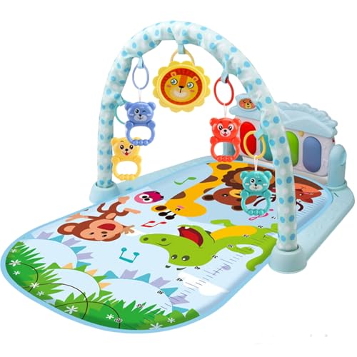 SunaOmni Baby-Aktivitätscenter mit Musik und Licht, sichere und abnehmbare, lustige Baby-Spielmatte mit Rasselanhänger verstellbarem Brett für Neugeborene Kleinkinder, Keine Batterie, Blaue -S SunaOmni Baby-Aktivitätscenter mit Musik und Licht, sichere und abnehmbare, lustige Baby-Spielmatte mit Rasselanhänger verstellbarem Brett für Neugeborene Kleinkinder, Keine Batterie, Blaue -S von SunaOmni