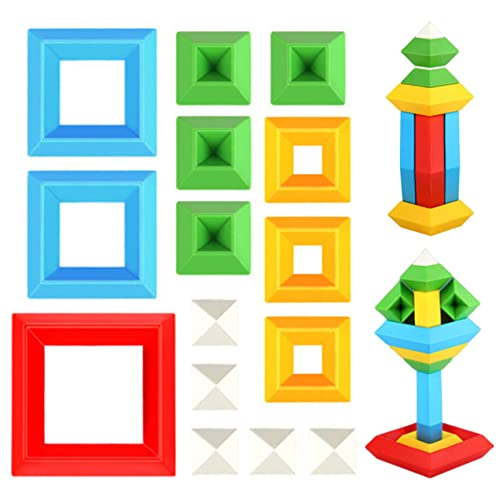 SunaOmni Pyramiden-Stapelspielzeug, Bausteine, leuchtende Farben, Pyramiden-Bauspielzeug für Kinder, frühes Lernspielzeug für Kinder, Geburtstagsgeschenk, 15 Stück -Bausteine, frühes Lernspielzeu SunaOmni Pyramiden-Stapelspielzeug, Bausteine, leuchtende Farben, Pyramiden-Bauspielzeug für Kinder, frühes Lernspielzeug für Kinder, Geburtstagsgeschenk, 15 Stück -Bausteine, frühes Lernspielzeu von SunaOmni