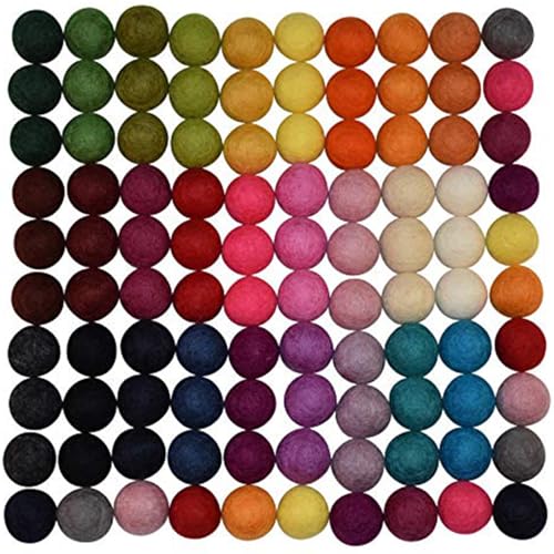 SunaOmni Wollfilzbälle, 100 Stück, 2 cm große Filzbälle zum Basteln, mehrfarbige Filzpompons, DIY-Wollbälle zum Basteln, Filzen und Girlanden, Filzbälle, Wollfilzbälle SunaOmni Wollfilzbälle, 100 Stück, 2 cm große Filzbälle zum Basteln, mehrfarbige Filzpompons, DIY-Wollbälle zum Basteln, Filzen und Girlanden, Filzbälle, Wollfilzbälle von SunaOmni