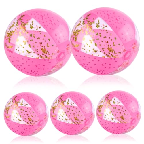Wasserball, 2 riesige Wasserbälle und 3 kleine aufblasbare Wasserbälle, 16 cm und 38 cm Durchmesser, Glitzer-Wasserball, Konfetti, funkelnde Poolbälle, Spielzeug für Kinder, Poolparty-Geschenke Wasserball, 2 riesige Wasserbälle und 3 kleine aufblasbare Wasserbälle, 16 cm und 38 cm Durchmesser, Glitzer-Wasserball, Konfetti, funkelnde Poolbälle, Spielzeug für Kinder, Poolparty-Geschenke von SunaOmni