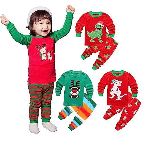 Sunfashion Baby Klamotten Für Mädchen Weihnachten,Baby Jungen Mädchen Winter Schneeanzug Rentier Kostüm Lustige Strampler Baby Weihnachtsoutfit Mädchen Kleid Rotes Kleidungsset von Sunfashion