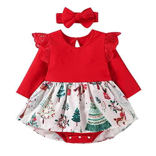 Sunfashion Baby Klamotten Für Mädchen Weihnachten,Schneeanzug Mädchen Wasserdicht Nikolaus Kostüm Baby Strampler Odizili Weihnachtsoutfit Baby Mädchen Mädchen Kleider Festlich Baby Weihnachtskleidung von Sunfashion