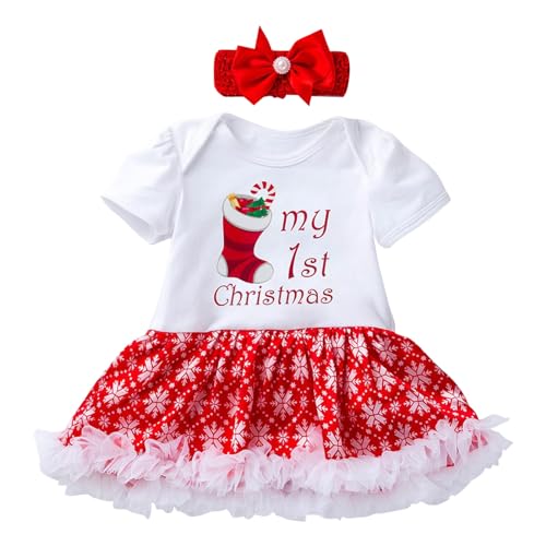 Sunfashion Baby Weihnachten Outfit,Kleidung Weihnachten Mädchen Weihnachtsmann Kostüm Halloween Winter-Strampler Für Kinder Weihnachtsoutfit Baby Mädchen Einschulung Kleider Mädchen Weihnachts Kleidu von Sunfashion