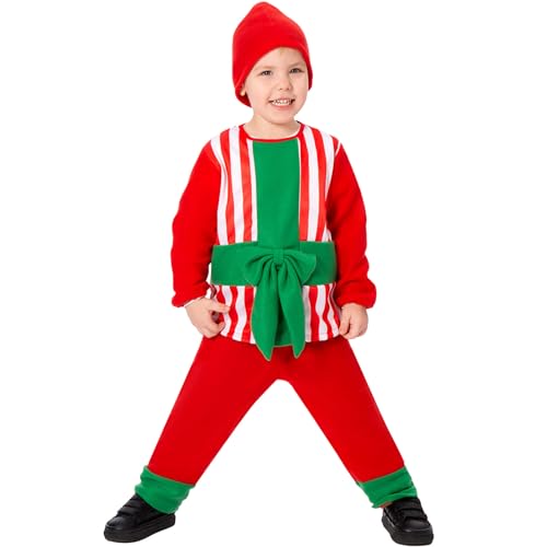 Sunfashion Erstes Weihnachten Baby,Baby Klamotten Für Mädchen Strampler Gittergewebe Weihnachten Baby Kostüm Baby Weihnachten Outfit Nikolaus Kostüm Baby Langarm-Strampler Weihnachten Kinder Bodysuit von Sunfashion