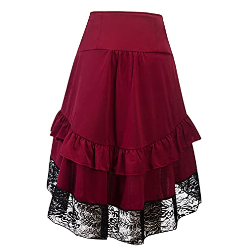 Sunfashion Gothic Kleid Damen Mittelalter Kleidung Mit Kapuze Für Halloween Karneval Renaissance Kostüm Robe Retro Cosplay von Sunfashion