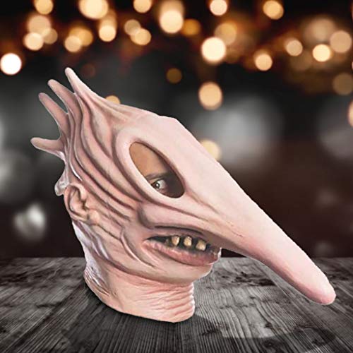 Sunfashion Halloween-Leuchtmaske,Grusel Accessoire Zu Karneval Horror Scary Mask Skelett Anzug Clownmaske Kostüm Damen Zombie Dino Maske Kopfbedeckung von Sunfashion